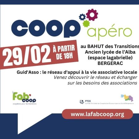 Coop'apéro Présentation Guid'asso , réseau départemental Vie associative locale